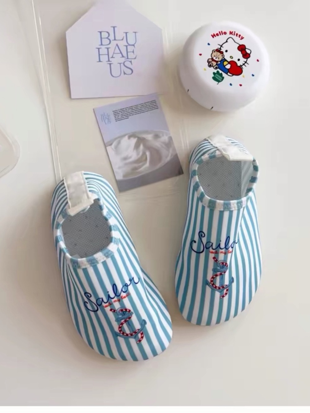 Striped 'Sailor' Water Shoes - Blue & White